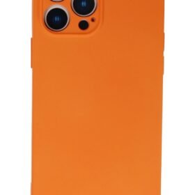 iPhone 13 Pro Kılıf Nano içi Kadife Silikon - Turuncu-(5796)