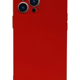 iPhone 13 Pro Max Kılıf Nano içi Kadife Silikon - Kırmızı-(5796)