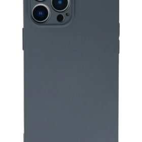 iPhone 13 Pro Max Kılıf Nano içi Kadife Silikon - Gri-(5796)