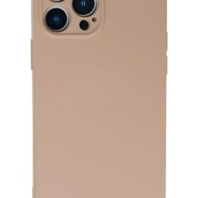iPhone 13 Pro Max Kılıf Nano içi Kadife Silikon - Pudra-(5796)
