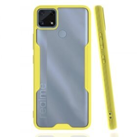 Realme C25 Kılıf Platin Silikon - Sarı-(5796)