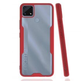 Realme C25 Kılıf Platin Silikon - Kırmızı-(5796)
