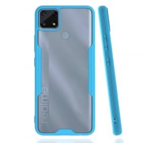 Realme C25 Kılıf Platin Silikon - Mavi-(5796)