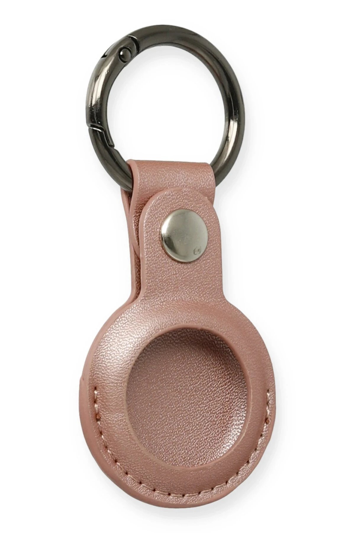 Airtag Anahtarlık Deri Kılıf - Rose Gold-(5796)