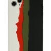 iPhone 11 Pro Kılıf Ebruli Lansman Silikon - Beyaz-Siyah-(5796)