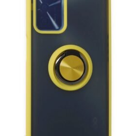 Oppo A16 Kılıf Montreal Yüzüklü Silikon Kapak - Sarı-(5796)