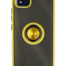 Realme C11 2021 Kılıf Montreal Yüzüklü Silikon Kapak - Sarı-(5796)