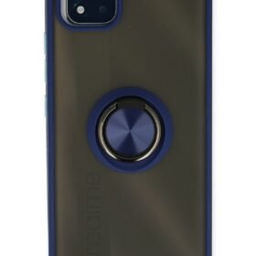 Realme C11 2021 Kılıf Montreal Yüzüklü Silikon Kapak - Lacivert-(5796)