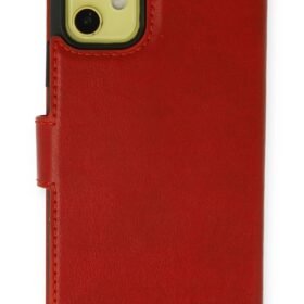 iPhone 13 Mini Kılıf Trend S Plus Kapaklı Kılıf - Kırmızı-(5796)