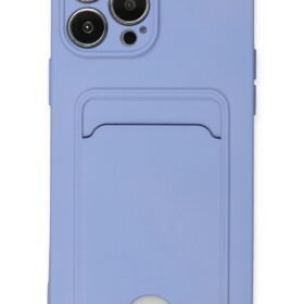 iPhone 13 Pro Max Kılıf Kelvin Kartvizitli Silikon - Lila-(5796)