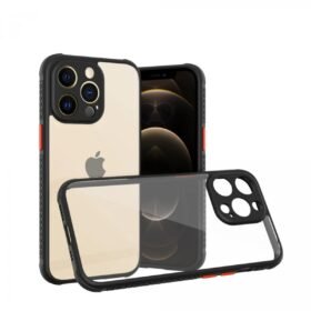 iPhone 13 Pro Kılıf Miami Şeffaf Silikon - Siyah-(5796)