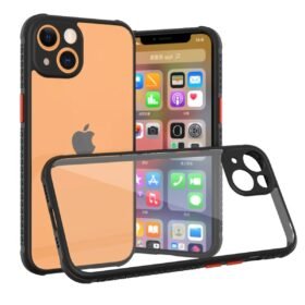 iPhone 13 Mini Kılıf Miami Şeffaf Silikon - Siyah-(5796)