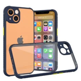 iPhone 13 Mini Kılıf Miami Şeffaf Silikon - Lacivert-(5796)