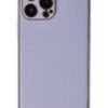 iPhone 13 Pro Max Kılıf Coco Deri Silikon Kapak - Açık Lila-(5796)