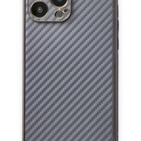 iPhone 13 Pro Max Kılıf Coco Karbon Silikon - Gri-(5796)