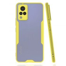 Vivo V21 Kılıf Platin Silikon - Sarı-(5796)