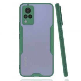 Vivo V21 Kılıf Platin Silikon - Yeşil-(5796)