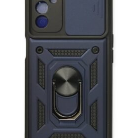 Oppo A16 Kılıf Pars Lens Yüzüklü Silikon - Lacivert-(5796)