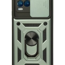 Realme 8 Kılıf Pars Lens Yüzüklü Silikon - Yeşil-(5796)