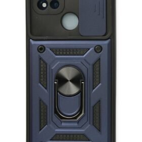 Realme C11 2021 Kılıf Pars Lens Yüzüklü Silikon - Lacivert-(5796)