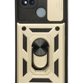 Realme C11 2021 Kılıf Pars Lens Yüzüklü Silikon - Gold-(5796)