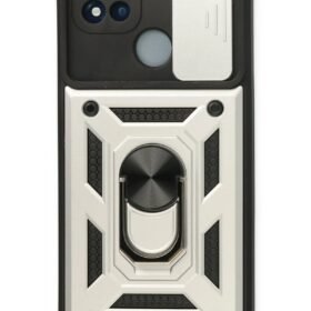 Realme C11 2021 Kılıf Pars Lens Yüzüklü Silikon - Gümüş-(5796)