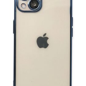iPhone 13 Kılıf Lensli Silikon - Lacivert-(5796)
