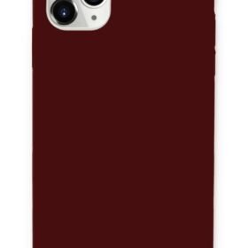 iPhone 11 Pro Max Kılıf Lansman Legant Silikon - Bordo-(5796)