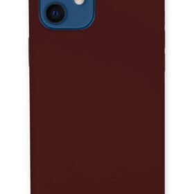 iPhone 12 Kılıf Lansman Legant Silikon - Bordo-(5796)
