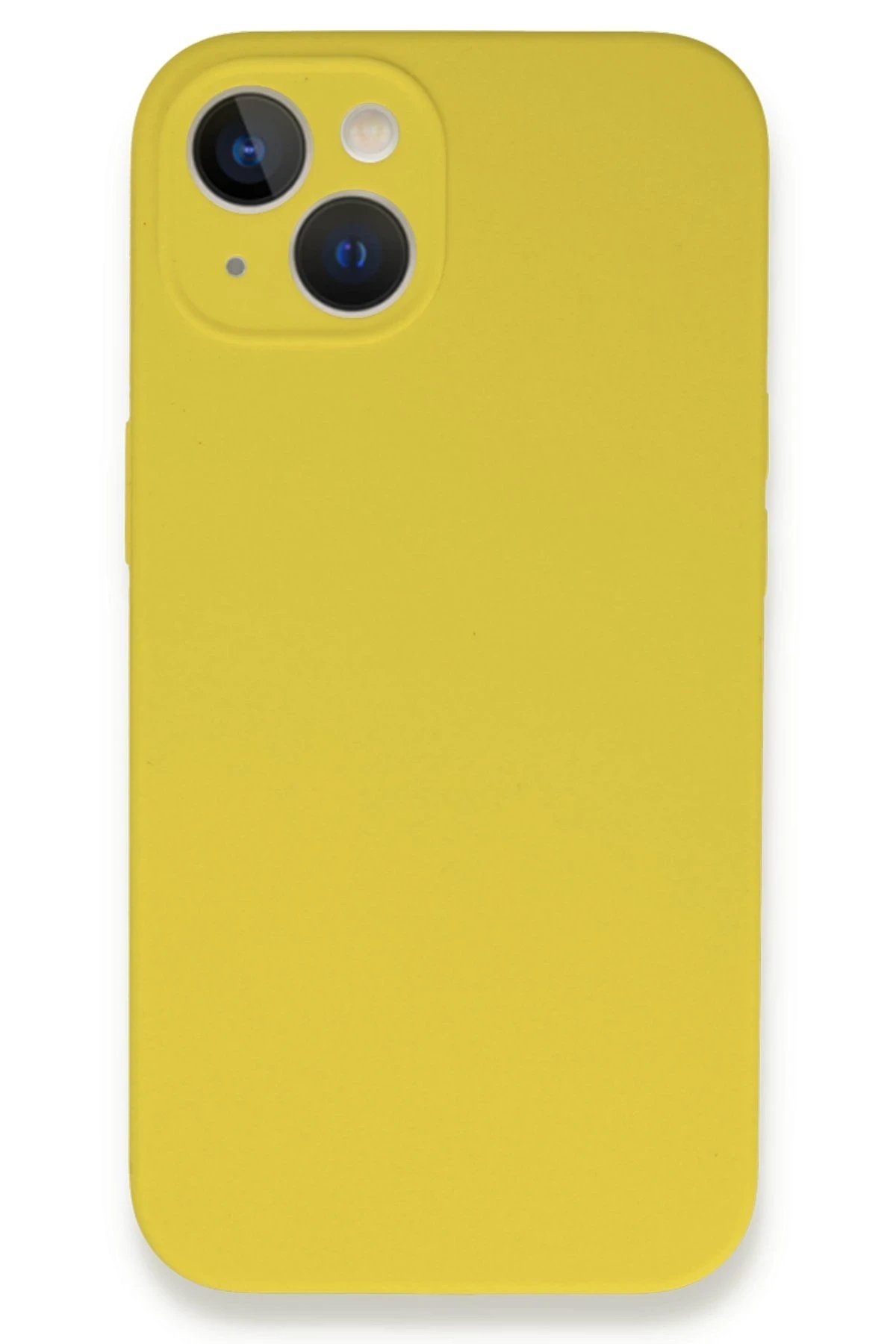 iPhone 13 Mini Kılıf Lansman Legant Silikon - Sarı-(5796)