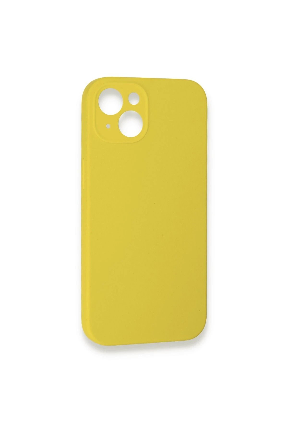 iPhone 13 Mini Kılıf Lansman Legant Silikon - Sarı-(5796) - Görsel 3