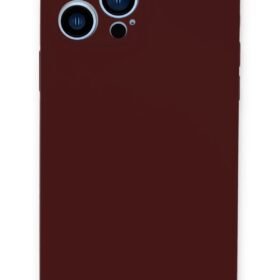 iPhone 13 Pro Max Kılıf Lansman Legant Silikon - Bordo-(5796)