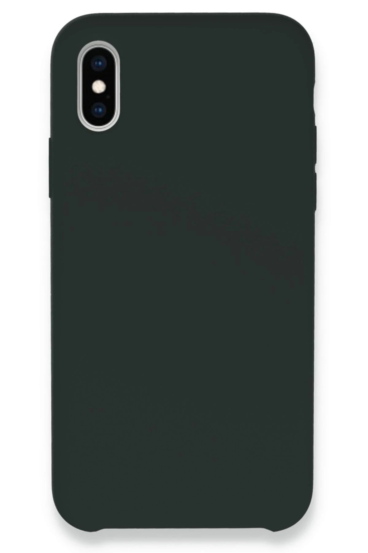 iPhone XS Max Kılıf Lansman Legant Silikon - Koyu Yeşil-(5796)