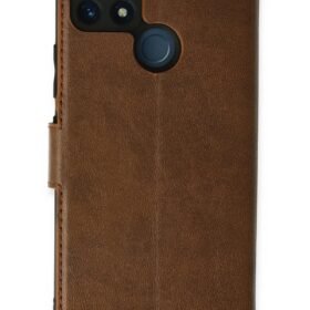 Realme C25 Kılıf Trend S Plus Kapaklı Kılıf - Taba-(5796)