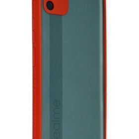 Realme C11 Kılıf Miami Şeffaf Silikon - Kırmızı-(5796)
