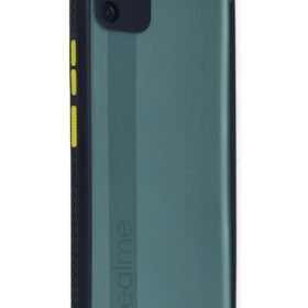Realme C11 Kılıf Miami Şeffaf Silikon - Lacivert-(5796)