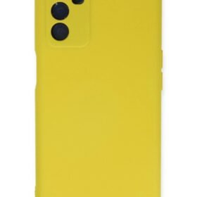 Oppo A16 Kılıf Nano içi Kadife Silikon - Sarı-(5796)
