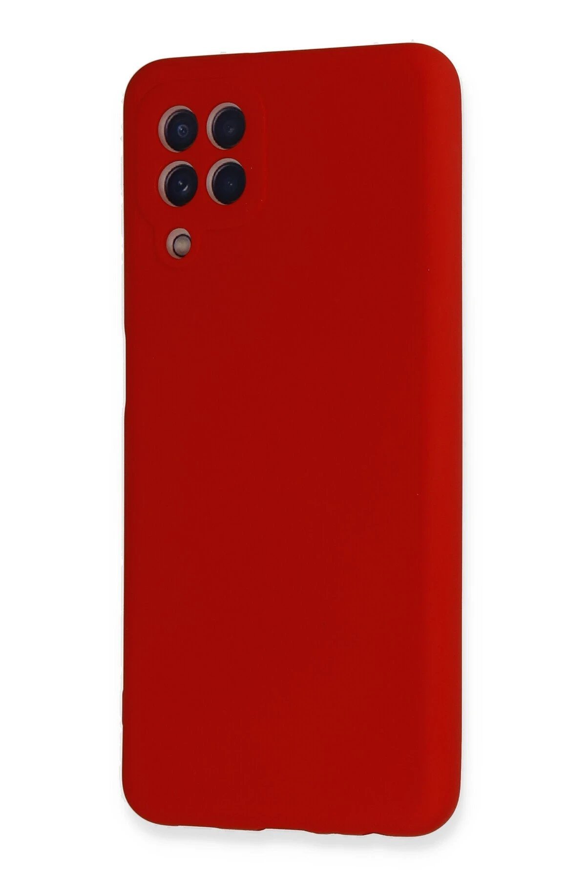 Samsung Galaxy A22 Kılıf Nano içi Kadife Silikon - Kırmızı-(5796) - Görsel 3