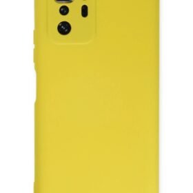 Xiaomi Poco X3 GT Kılıf Nano içi Kadife Silikon - Sarı-(5796)