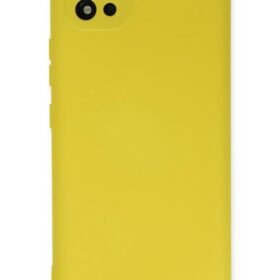 Realme C11 2021 Kılıf Nano içi Kadife Silikon - Sarı-(5796)