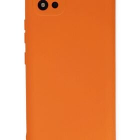 Realme C11 2021 Kılıf Nano içi Kadife Silikon - Turuncu-(5796)