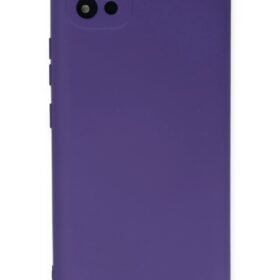 Realme C11 2021 Kılıf Nano içi Kadife Silikon - Mor-(5796)