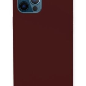 iPhone 12 Pro Kılıf Lansman Legant Silikon - Bordo-(5796)