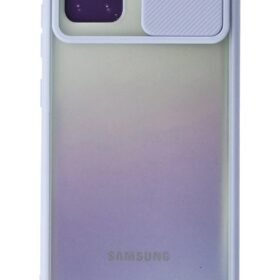 Samsung Galaxy A81 / Note 10 Lite Kılıf Palm Buzlu Kamera Sürgülü Silikon - Lila-(5796)