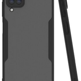 Samsung Galaxy A22 Kılıf Platin Silikon - Siyah-(5796)