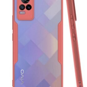 Vivo V21e Kılıf Platin Silikon - Pembe-(5796)