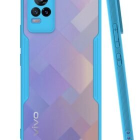 Vivo V21e Kılıf Platin Silikon - Mavi-(5796)