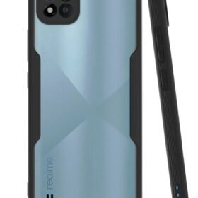Realme C11 2021 Kılıf Platin Silikon - Siyah-(5796)