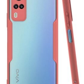 Vivo Y53S Kılıf Platin Silikon - Pembe-(5796)
