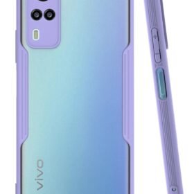 Vivo Y53S Kılıf Platin Silikon - Lila-(5796)